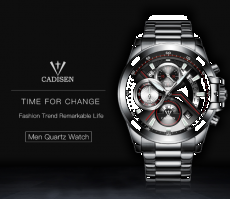 CADISEN  Quartz Stainless Steel Wristwatch