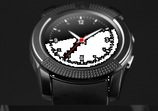 V8 MTK6261D 32M + 32M 0.3MP Camera Multifunctional Bluetooth Smart Watch Black