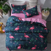 Heart Pattern Bedding Set Cute Bed Linen Set Home Textile Pink Girl Heart Bedding Set 4pcs Queen Full King Size